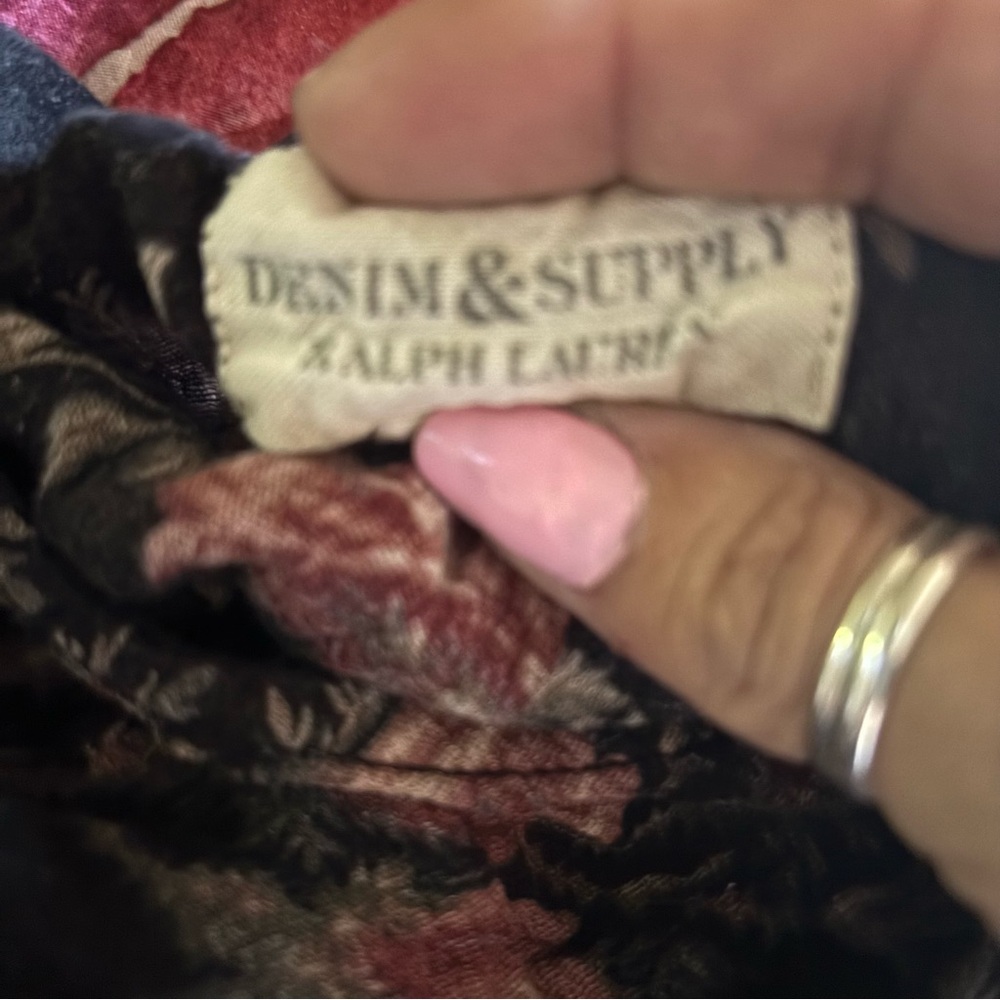 Denim & Supply Ralph Lauren Black Floral Blouse - Picture 2 of 3